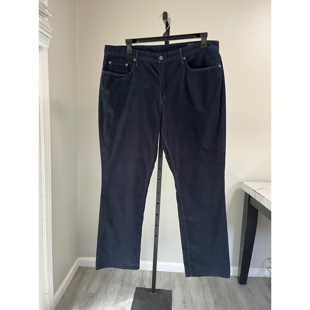 Bonobos Corduroy Pants Navy Blue 38/32 French Cord 5-Pocket Trousers Stretch